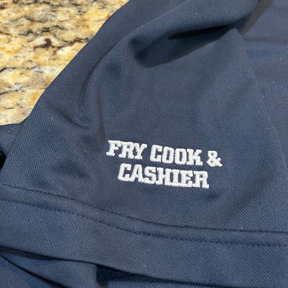 Raising Cane's Employee Shirt Men Large One Love Dark Color Short Sleeve Polo - Picture 5 of 12